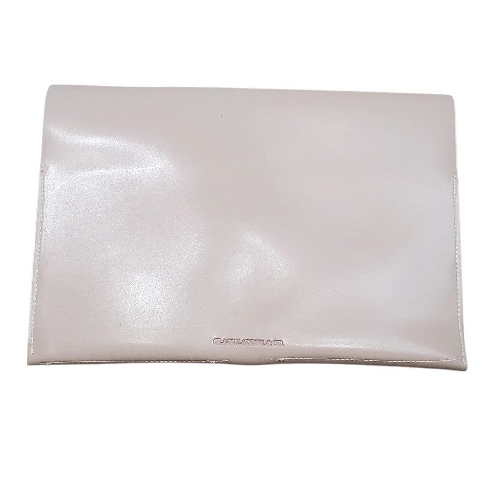 Glass Ladder Co Marilyn Organizer‎ Clutch Blush Pink Leather Snap Closure